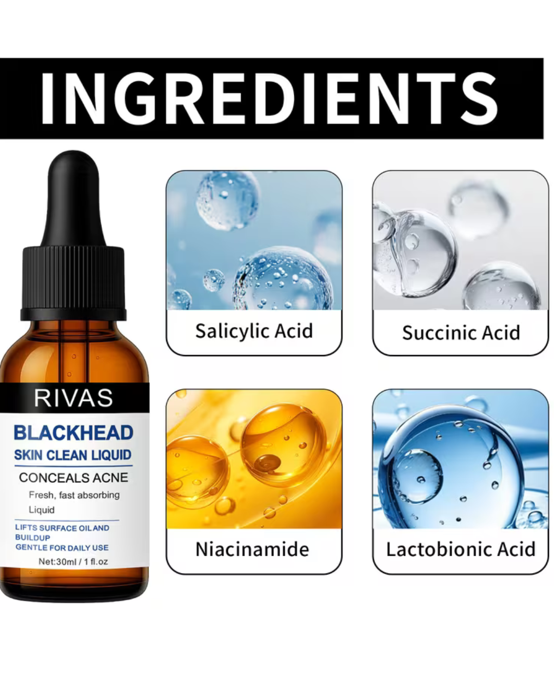 Blackhead Skin Clean Liquid – Acne-Concealing Formula